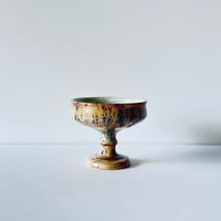TN−114 谷井直人　黒流青磁貫入ゴブレット Naoto Tanii Black Flow Celadon Crackled Goblet