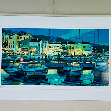 STー2  笹倉鉄平　「プエルトバヌス」シルクスクリーン　Teppei Sasakura – “Puerto Banús” Silkscreen