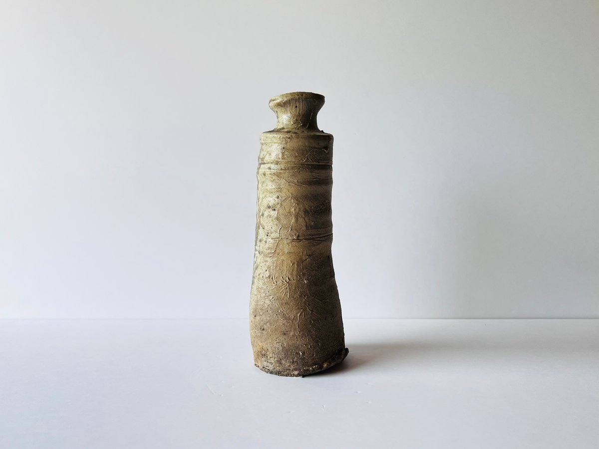辻村史朗 T−66 辻村史朗 粉引き丸壺 Shiro Tsujimura: Powdered Round