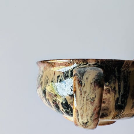 TN−117 谷井直人　黒流青磁貫入マグカップ Naoto Tanii Black Flow Celadon Crackled Mug