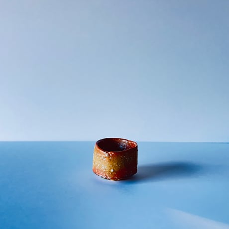 Tー96 辻村史朗　信楽ぐい呑　共箱有　Shiro Tsujimura Shigaraki sake cup
