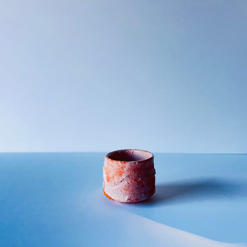 Tー94 辻村史朗 志野ぐい呑 共箱有 Shiro Tsujimura “Shino Guin