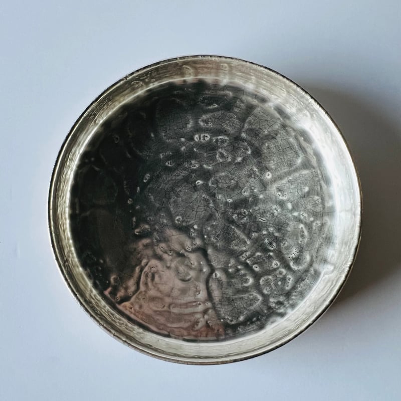 TNー69谷井直人 銀彩しのぎリム皿 Naoto Tanii – Silver