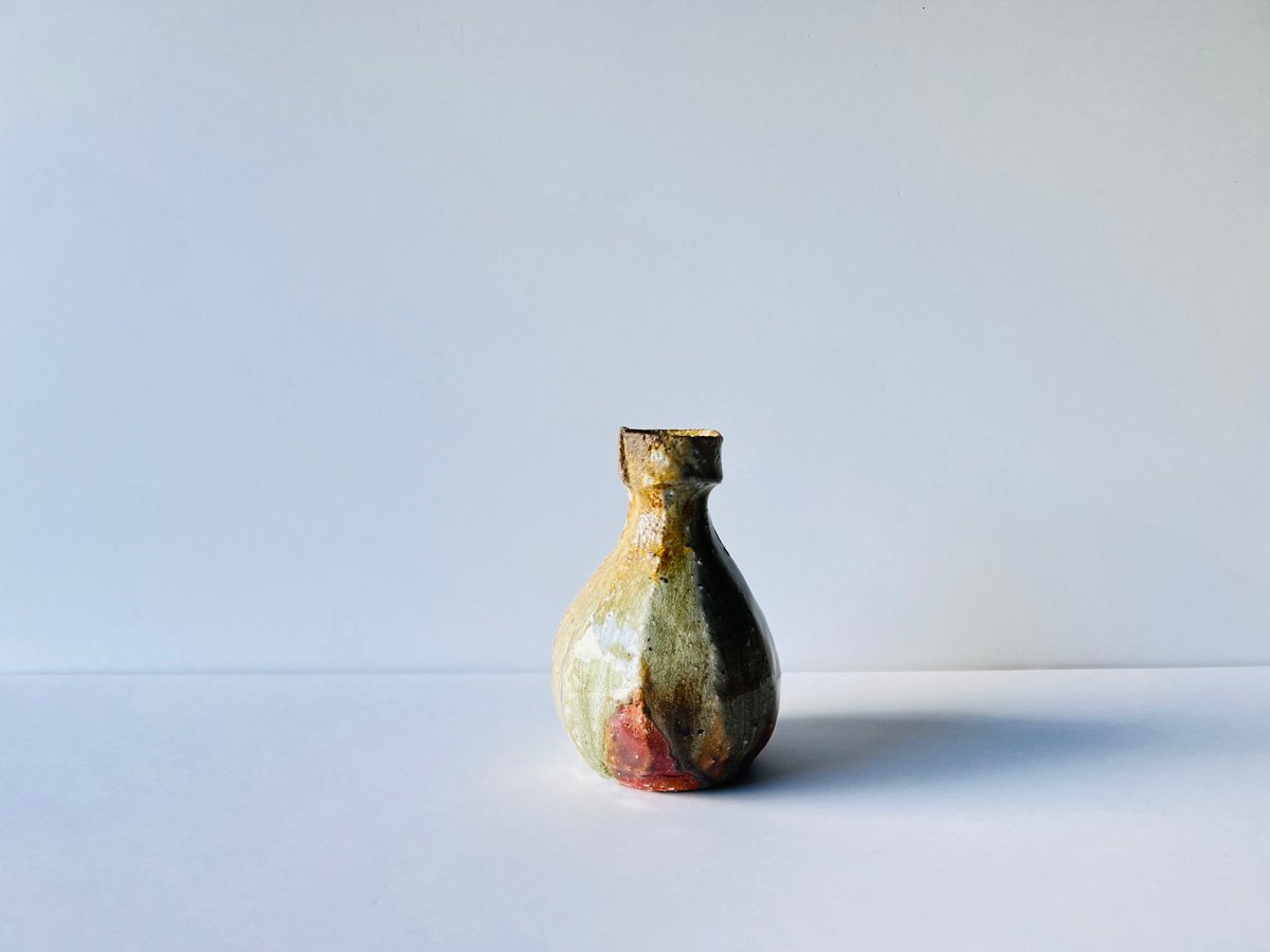 秀作　神山清子　信楽焼「手桶花入れ」 fit=scale-down,w=1200