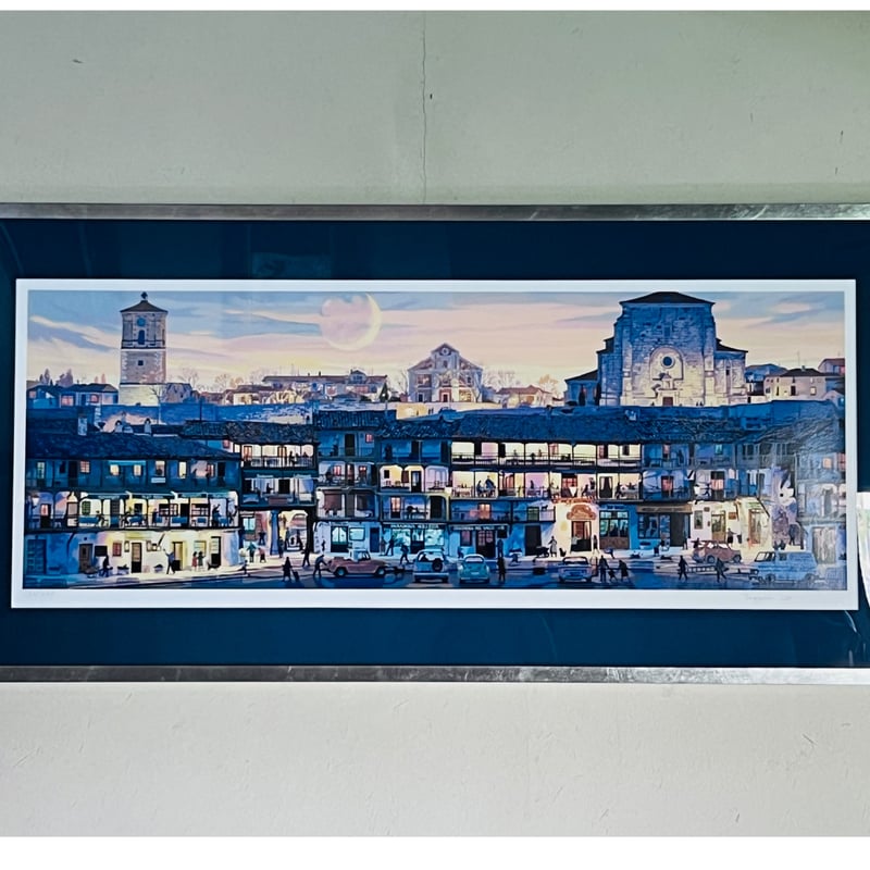 STー1 笹倉鉄平 「マヨール広場」 シルクスクリーン Teppei Sasakura –