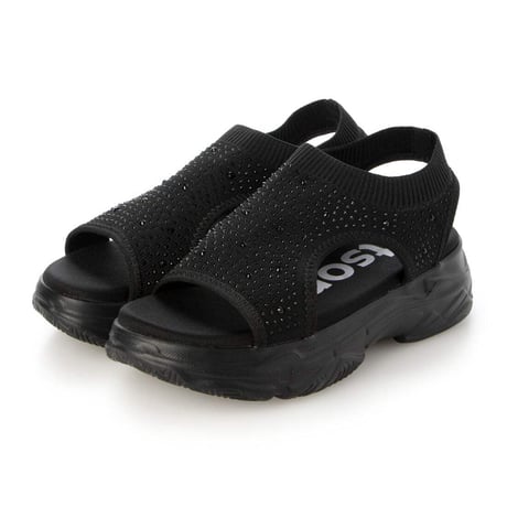 husky Co.Ltd. kitson ニット 厚底 キラキラ サンダル