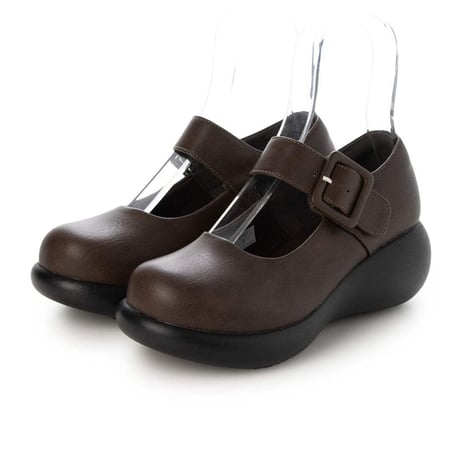 FAVOFAVO 厚底 ストラップ メリージェーン シューズ