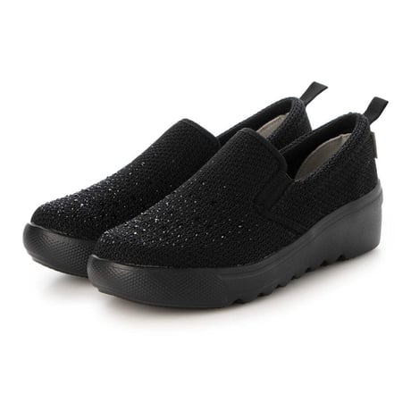 KITSON キットソン 厚底ウェーブソール 軽量 ラメ入りニット スリッポン