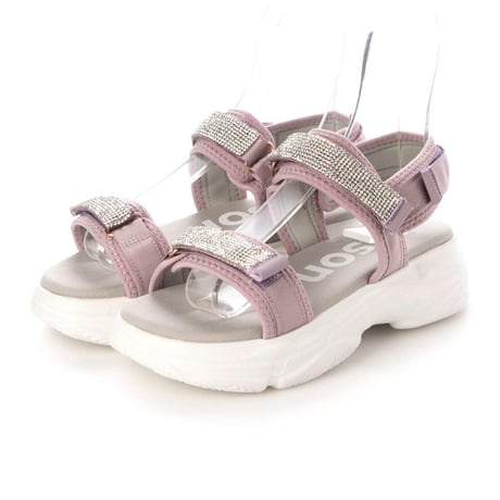 husky Co.Ltd. kitson キラキラ ダブルベルト 厚底サンダル