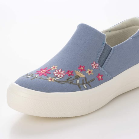 onni ELAMA 軽量 花刺繍キャンバススリッポン スニーカー
