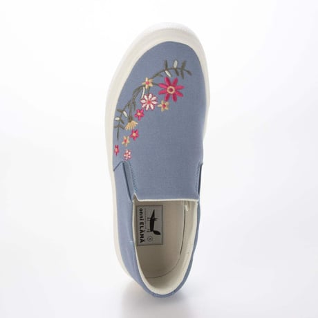onni ELAMA 軽量 花刺繍キャンバススリッポン スニーカー
