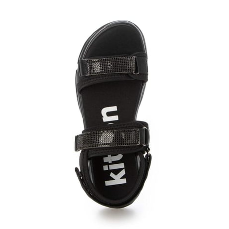 husky Co.Ltd. kitson キラキラ ダブルベルト 厚底サンダル