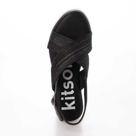 kitson キラキラ クロスベルトバックストラップ 厚底サンダル