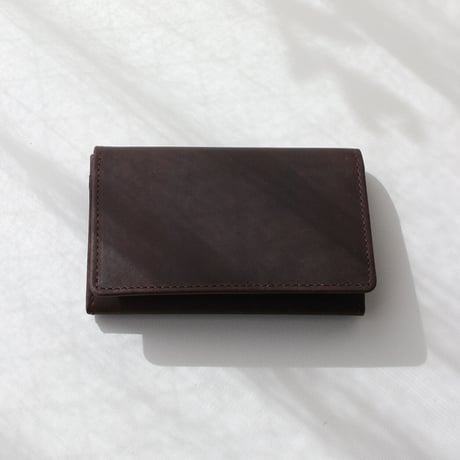 [Deadstock Leather] Batik Card Case－Choco×梅重001