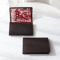 [Deadstock Leather] Batik Card Case－Choco×梅重001