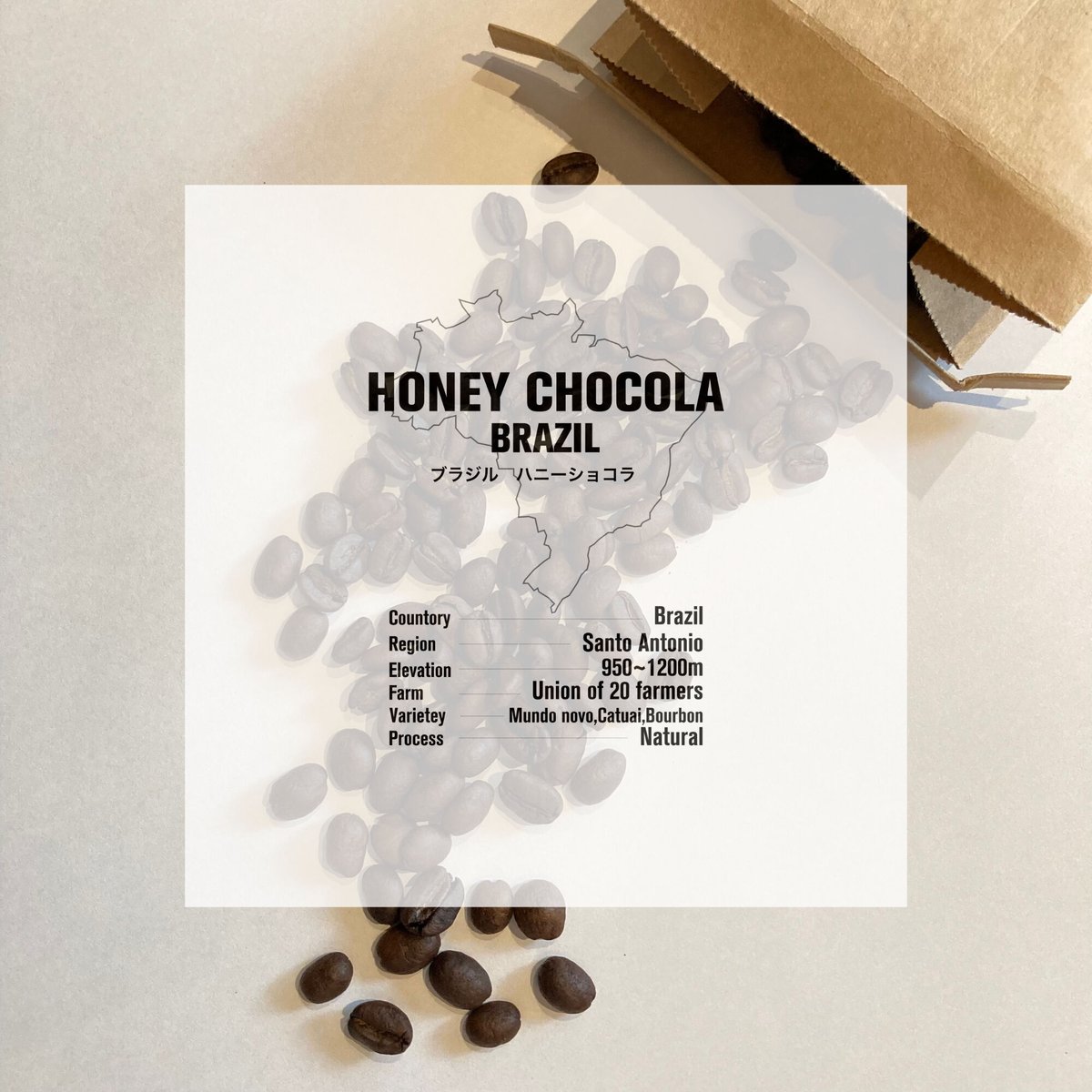 BRAZIL HONEY CHOCOLA/ブラジル ハニーショコラ 深煎り | RIM COFFEE