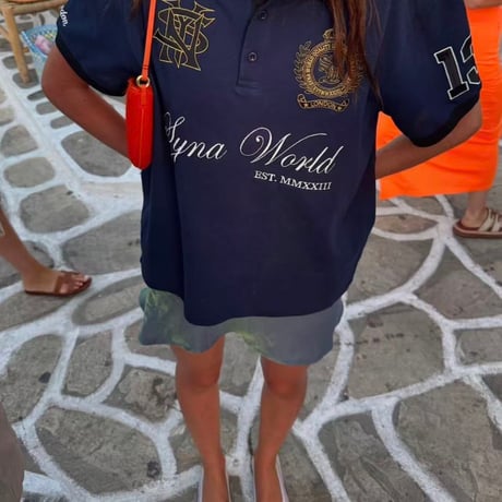 【DM Special Price】 SYNA WORLD LONDON POLO SHIRTS【NAVY】【Size: Large】