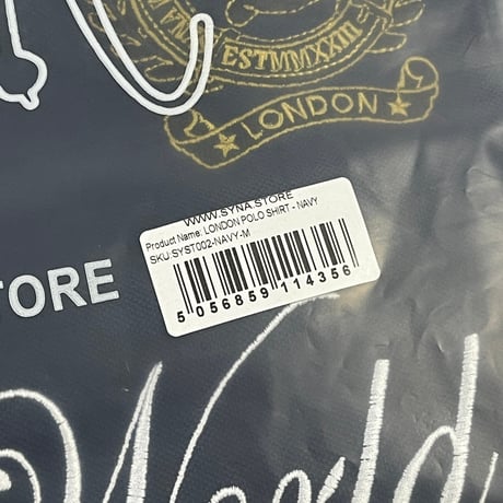 【DM Special Price】 SYNA WORLD LONDON POLO SHIRTS【NAVY】【Size: Large】