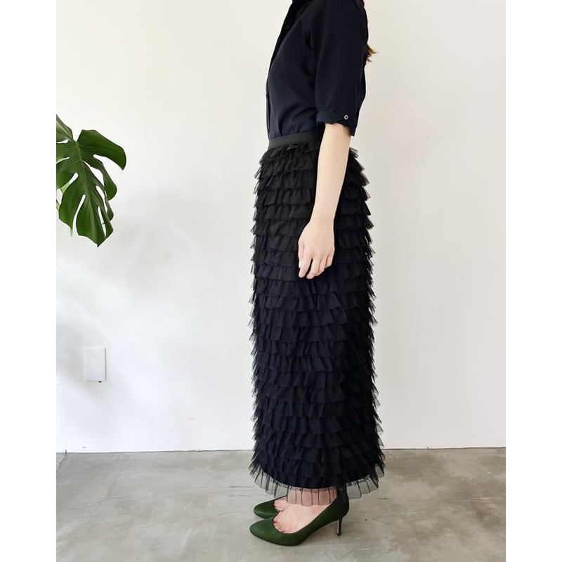 追加販売】メッシュフリル Iラインスカート(6234-542) | torrazzodonna