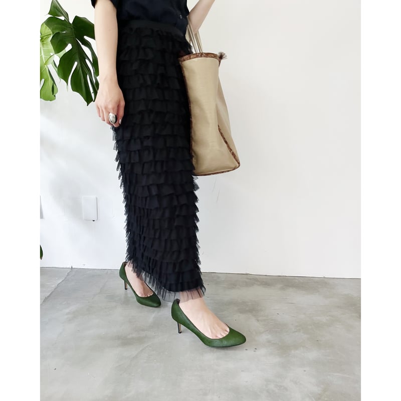 追加販売】メッシュフリル Iラインスカート(6234-542) | torrazzodonna