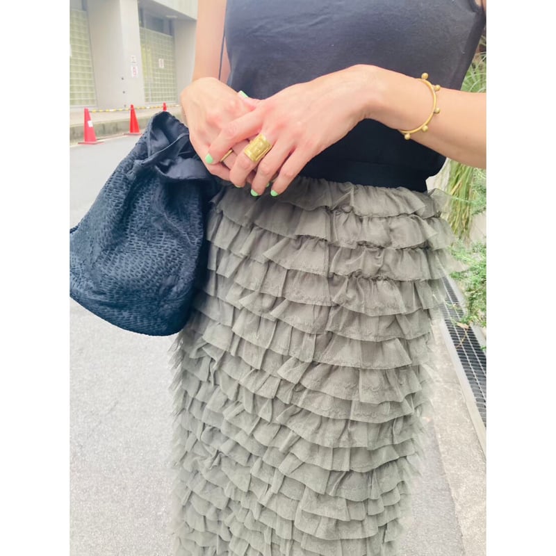 追加販売】メッシュフリル Iラインスカート(6234-542) | torrazzodonna