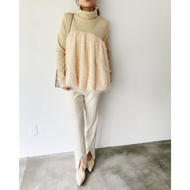 TORRAZZO DONNA】シャギーニットジャケット-