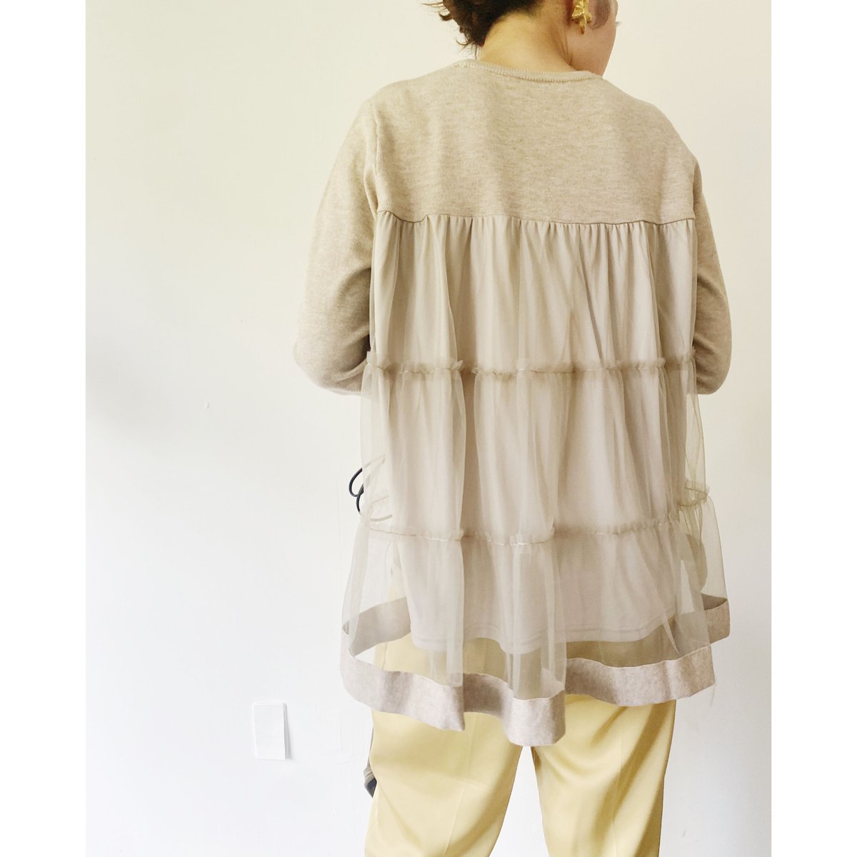 ニット×チュール バックコンシャストップス(6235-595) | torrazzodonna