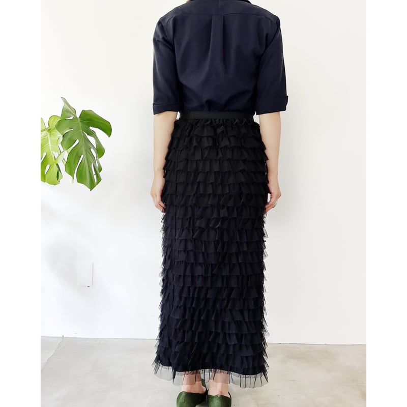 追加販売】メッシュフリル Iラインスカート(6234-542) | torrazzodonna