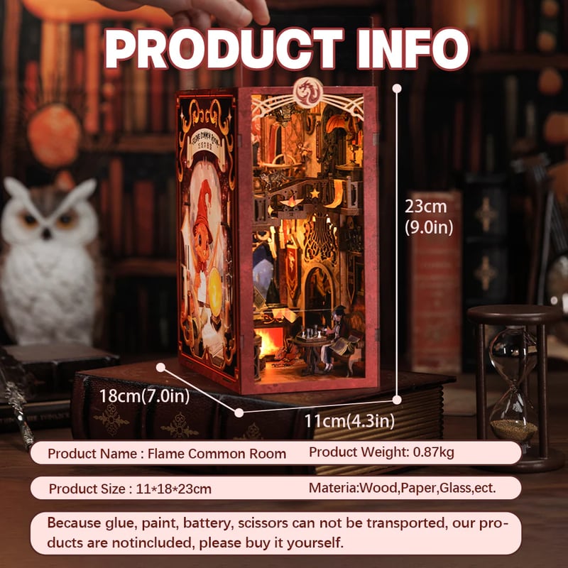 CuteBee DIY Book Nook Kit ミニチュア ドールハウスキット 熾焔休憩室