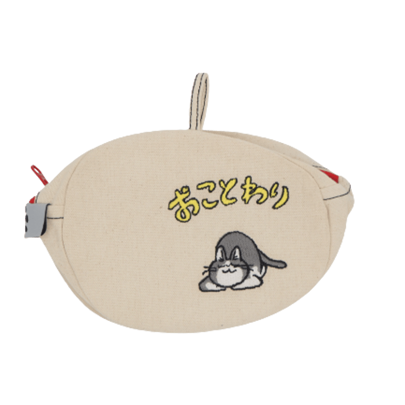 仕事猫刺繍シリーズ 刺繍ポーチ 電話猫 かまっていいよ/おとこ