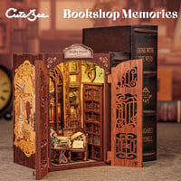 CuteBee DIY Book Nook Kit ミニチュア ドールハウスキット Bookshop Memories