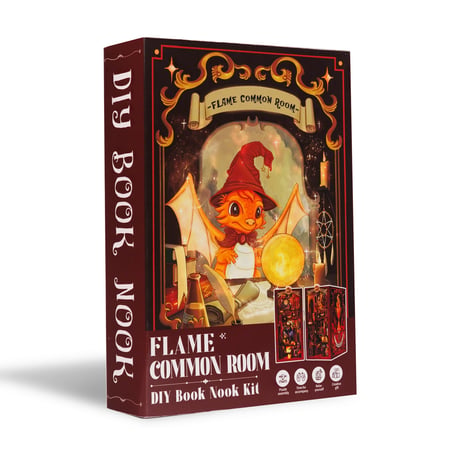 CuteBee DIY Book Nook Kit ミニチュア ドールハウスキット 熾焔休憩室 Flame Common Room