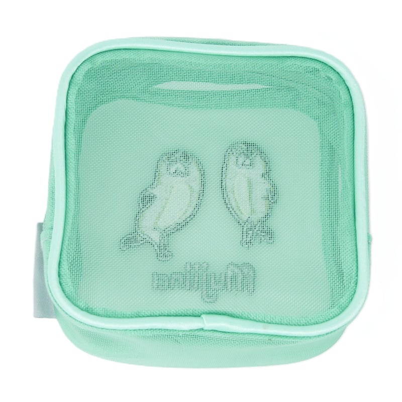 familiar クマ刺繍メッシュポーチ新品、未使用品 レアアニマル マチ付き メッシュ ポーチ キーウィ マヌルネコ