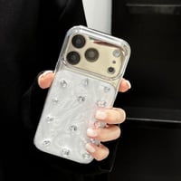 CUTECASE ダイヤデコミラーiPhone17Promaxケース おしゃれ iPhone16Pro/15Pro/14Pro/13ケース 丈夫 人気デザインCM6463