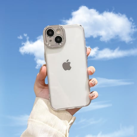 CUTECASEiPhone16/16Proケース クリア シンプルアイフォン15pro/14/13promaxカバー メッキ シック CM4561