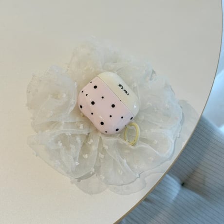 CUTECASE ピンク it's ok Airpods Pro3ケース 水玉模様 Airpods4/3カバー pro2/pro1 リング/星キーホルダー 韓国風CM6254