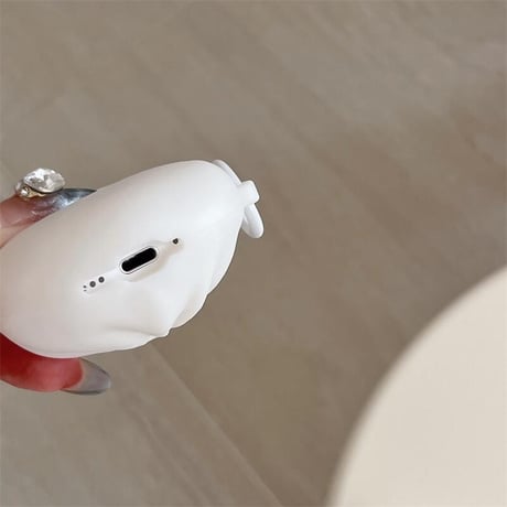 CUTECASEまんじゅう Airpods4ケース ギフトにおすすめ AirpodsPro2ケース airpods3/2カバー リング付き 面白い 食べ物デザインCM5387
