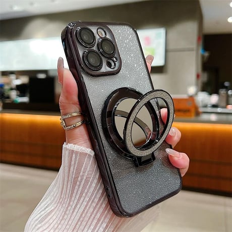 CUTECASE 鏡付Magsafeリング iPhone16/16promaxケース コスパ最強 スタンド iPhone15pro/14/13カバー お買い得 CM4168