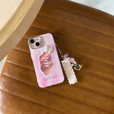 CUTECASE不規則な鏡人気の要素 うねうね 鏡付 iPhone15/15Proケース キラキラグリッター iPhone14/13Pro/12ケース きれい 便利 丈夫 C6020