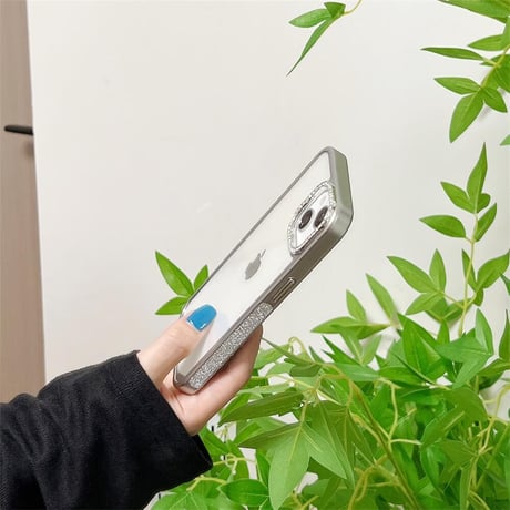 CUTECASE高級感たっぷり iPhone15プロ/15カバー ジュエリー ラメ枠 iPhone14pro/13promaxケース 高品質 CM4548