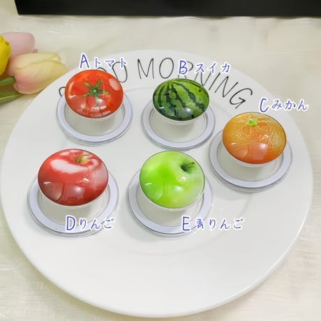 CUTECASE果物 スマホグリップ マグネット式 可愛い スイカ/みかん/トマト/りんご ド 磁石グリップ スタンド ギフトに最適CM4059