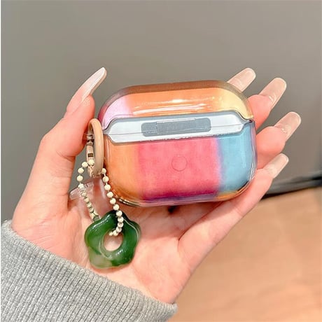 CUTECASE おしゃれ Airpods 4ケース 秋冬ファッション AirpodsPro2ケース リングとキーチェーン付 airpods3カバー シック CM5589