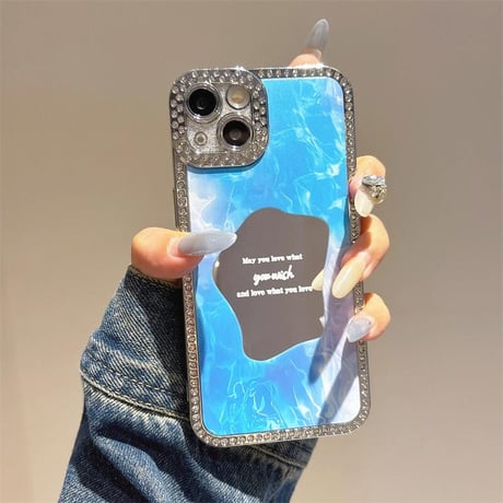 CUTECASEジュエリーライン iPhone16pro/15proケース メイク鏡付 iPhone14/13promax/12カバー おしゃれ 春夏人気アイテム CM5155