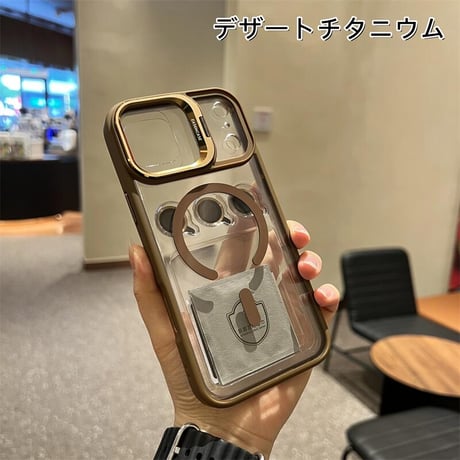 CUTECASEカメラスタンド付 iPhone17ProMax/iPhone17Proケース レンズフィルムプレゼント iPhone17/Airケース MagSafe対応 高級感たっぷり CM5710