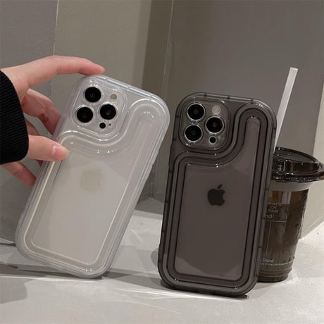 CUTECASE透明エアバッグ iPhone16Pro/16plusケースiPhoneSE/15/14Pro/13miniカバー おしゃれさんにおすすめC1010