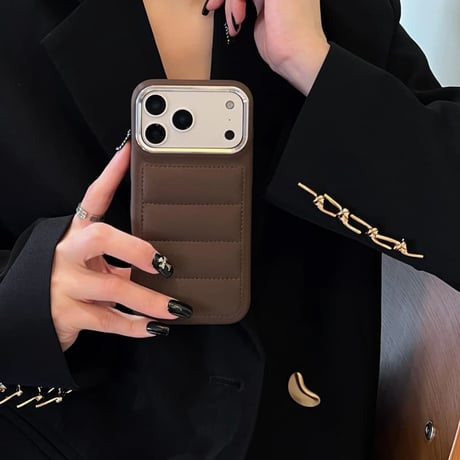 CUTECASE ダウンジャケット風 iPhone17ProMax/17Proケース キルティング レザー iPhone17/Air/16ProMaxカバー 耐衝撃耐久性 CM5745