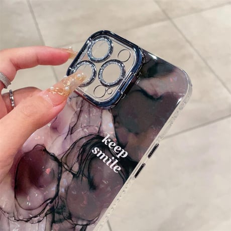 CUTECASE暈し染めカラー iPhone16promax/17カバー キラキラカメラカバースタンド iPhone15pro/14/13ケース シック オシャレ 多機能CM5601