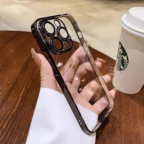 CUTECASEキラキラ iPhone16pro/15promaxケース おしゃれ透明 アイフォン14pro/13/promax/12カバー 黄ばまないメッキ カメラ保護 軽量丈夫CM3564