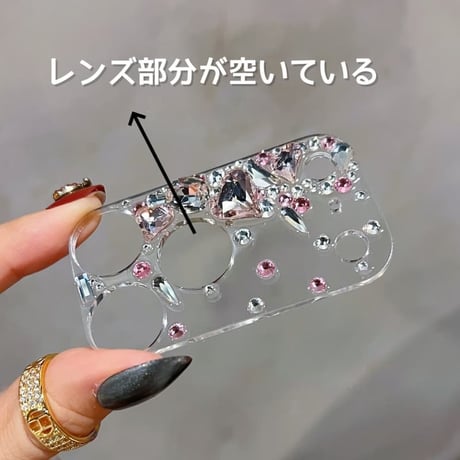 CUTECASE 豪華ダイヤカメラカバー iPhone17Pro iPhone17ProMax 贅沢 保護フィルム キラキラ おしゃれ きれい 人気CM6112