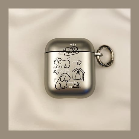CUTECASE ワンちゃん Airpods Pro3ケース 指紋防止 Airpods4/3カバー pro2/pro1 キーホルダー付 プレゼントにおすすめCM6191